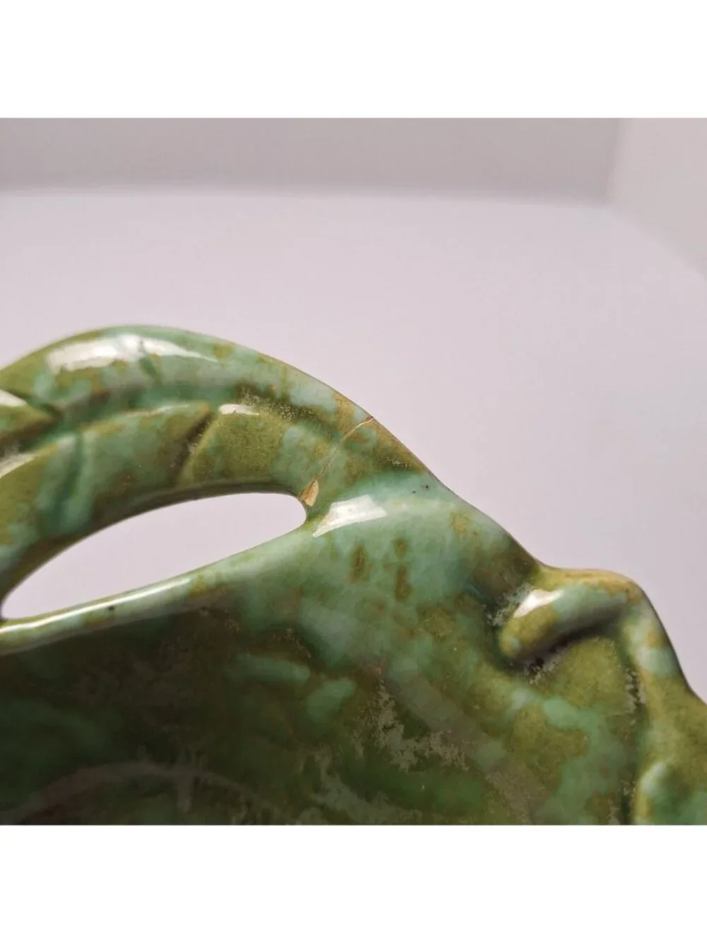 (4) ENCHANTO COMPANY B112 CALIFORNIA USA VINTAGE GREEN GLAZED CERAMIC BOWLS **